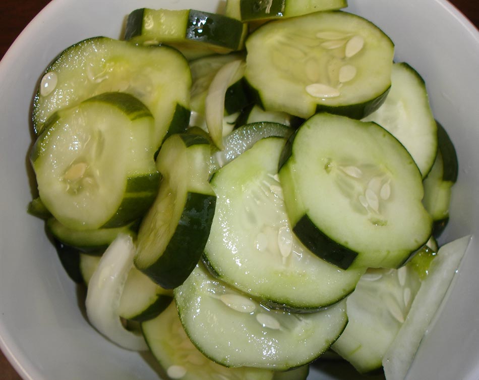 Cucumber and Onions